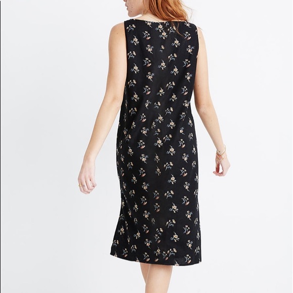 MW LINEN-BLEND MIDI DRESS - Picture 6 of 9